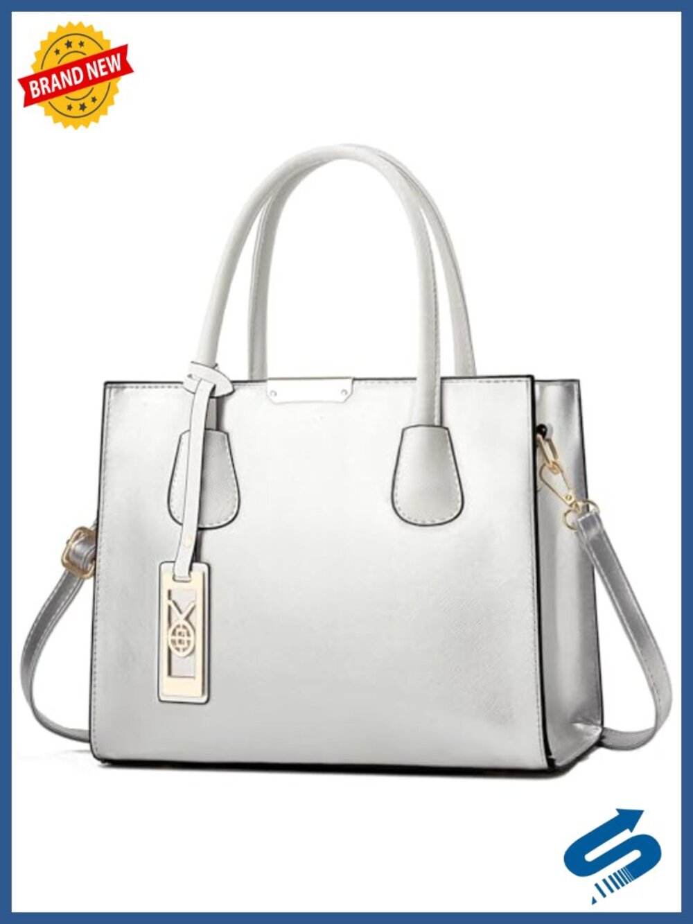 Women's PU Leather Satchel Bag Crossbody Shoulder Tote Handbag